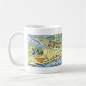 Mug Carte du dessin animé Galveston Texas (Gauche)