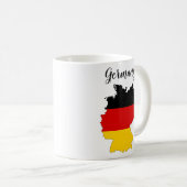 Mug Carte du drapeau allemand (Devant droit)
