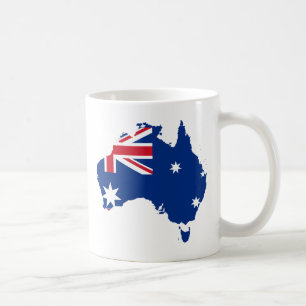 Mug carte du drapeau australien