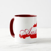 Mug Carte du drapeau autrichien (Devant gauche)