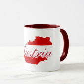 Mug Carte du drapeau autrichien (Devant droit)
