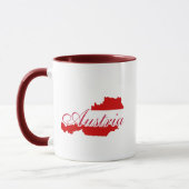 Mug Carte du drapeau autrichien (Gauche)