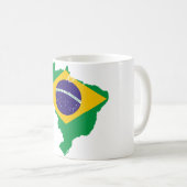 Mug carte du drapeau brésilien (Devant droit)