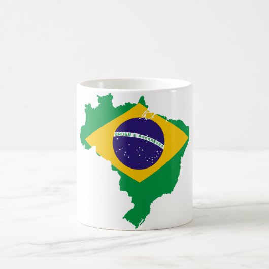 Mug carte du drapeau brésilien (Centre)
