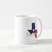 Mug Carte du drapeau de Fort Worth, Texas (Devant droit)