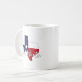 Mug Carte du drapeau de Fort Worth, Texas (Devant gauche)