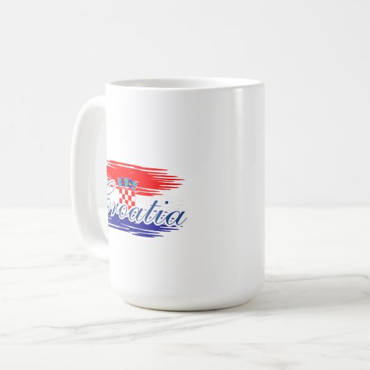 Mug Carte du drapeau de la Croatie (Devant gauche)