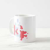 Mug Carte du drapeau de la fête du Canada (Devant gauche)