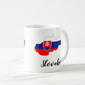 Mug Carte du drapeau de la Slovaquie (Devant droit)