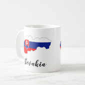 Mug Carte du drapeau de la Slovaquie (Devant gauche)