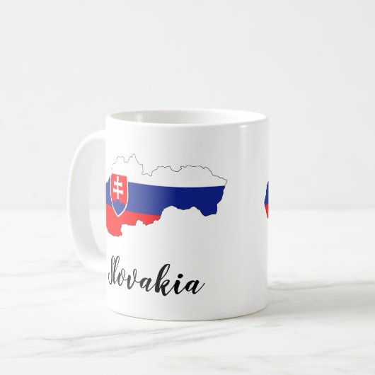 Mug Carte du drapeau de la Slovaquie (Devant gauche)