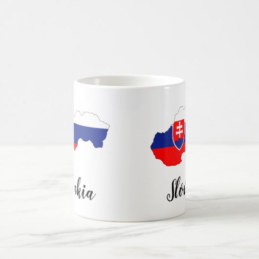 Mug Carte du drapeau de la Slovaquie (Centre)