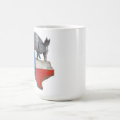 Mug Carte du drapeau de l'État d'Armadillo Texas (Centre)