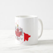 Mug Carte du drapeau de Pologne Canada (Devant droit)