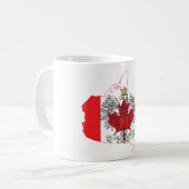 Mug Carte du drapeau de Pologne Canada (Devant gauche)