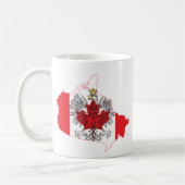 Mug Carte du drapeau de Pologne Canada (Gauche)