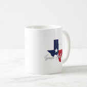 Mug Carte du drapeau de San Antonio, Texas (Devant droit)