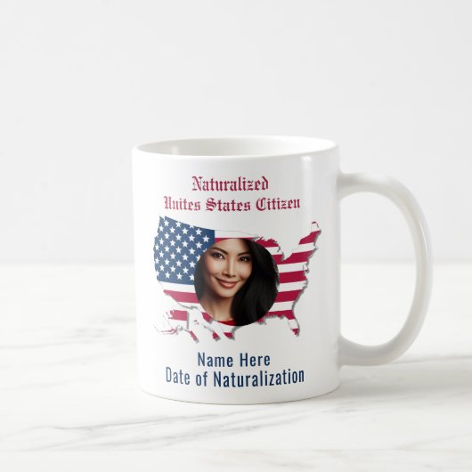 Mug Carte du drapeau des États-Unis customisée Photo c (Droite)