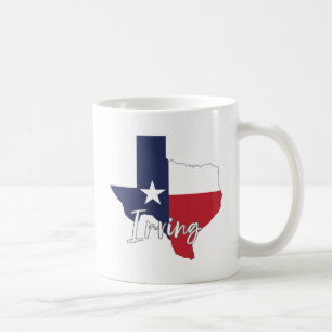 Mug Carte du drapeau d'Irving, Texas