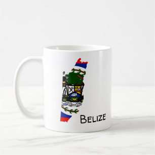 Mug Carte du drapeau du Belize