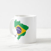 Mug Carte du drapeau du Brésil (Devant gauche)