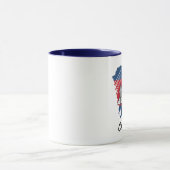 Mug Carte du drapeau du Cambodge (Centre)