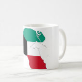 Mug Carte du drapeau du Koweït (Devant droit)