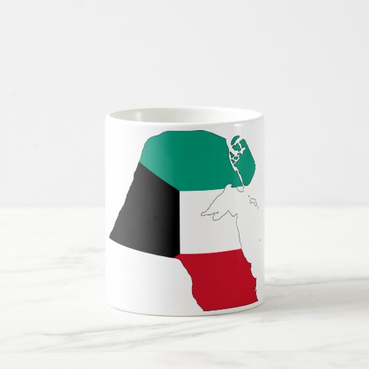 Mug Carte du drapeau du Koweït (Centre)