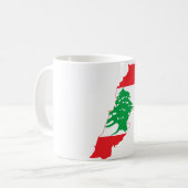 Mug Carte du drapeau du Liban (Devant gauche)