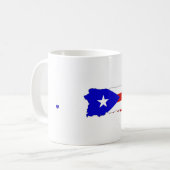 Mug Carte du drapeau du pays de Porto Rico (Devant gauche)