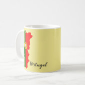 Mug Carte du drapeau du Portugal (Devant gauche)