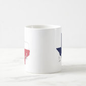 Mug Carte du drapeau du Texas Lubbock (Centre)