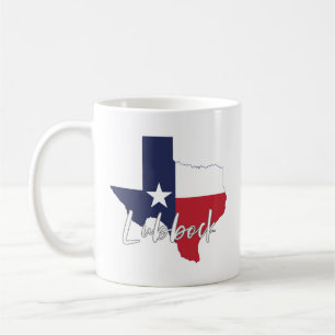 Mug Carte du drapeau du Texas Lubbock