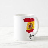 Mug Carte du drapeau espagnol (Devant droit)