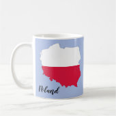 Mug Carte du drapeau polonais (Gauche)