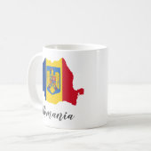 Mug Carte du drapeau roumain (Devant gauche)