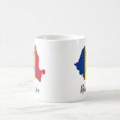 Mug Carte du drapeau roumain (Centre)