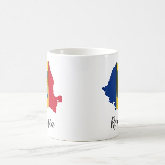 Mug Carte du drapeau roumain (Centre)