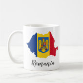 Mug Carte du drapeau roumain (Gauche)
