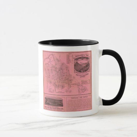 Mug Carte du haut des montagnes blanches (Droite)