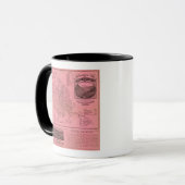 Mug Carte du haut des montagnes blanches (Devant gauche)