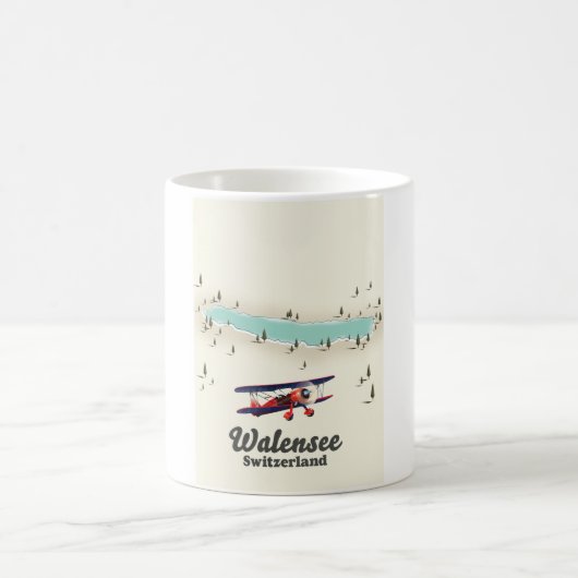 Mug carte du lac de Walensee en Suisse (Centre)