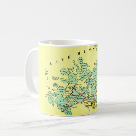 Mug Carte du lac Minnetonka (Devant gauche)