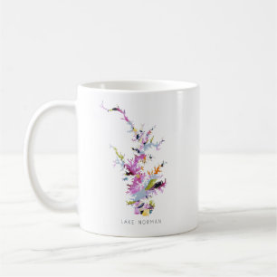 Mug Carte du lac Norman LKN Silhouette Carte du café M