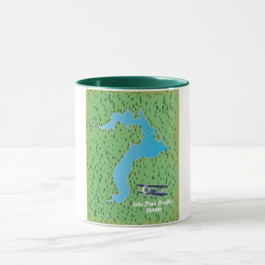 Mug Carte du lac Pend Oreille Idaho (Centre)