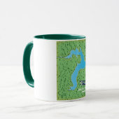 Mug Carte du lac Pend Oreille Idaho (Devant gauche)