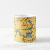 Mug Carte du lac Texoma (Centre)