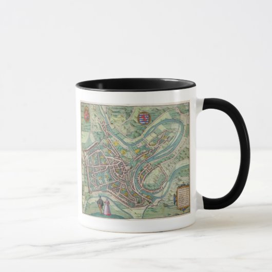 Mug Carte du Luxembourg, de 'Civitates Orbis Terrarum (Droite)