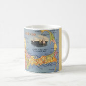 Mug Carte du Massachusetts Old Cape Cod (Devant droit)