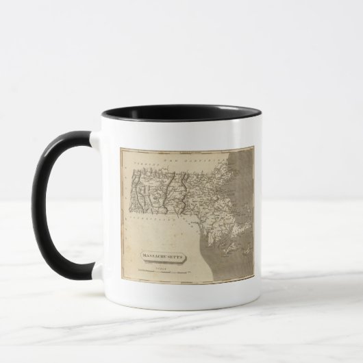 Mug Carte du Massachusetts par Arrowsmith (Gauche)